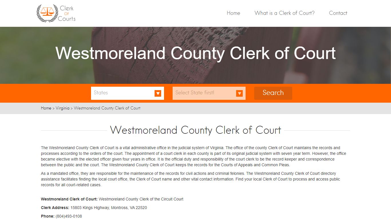Westmoreland County Clerk of Court